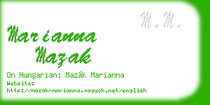 marianna mazak business card
